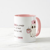 Infirmière Cute Ghost Halloween Mug - 11oz (Devant droit)
