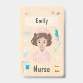 Infirmière Cute Kawaii Infirmière Badge Médicale p (Avant)