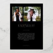 Infirmière de la RN Foil Faire-part d'obtention du (Verso)