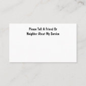 Infirmière De Santé À Domicile Ou Cartes de visite (Dos)