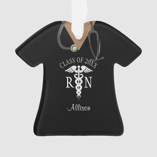 Infirmière Diplôme Médicale Uniforme Nom personnal (devant)