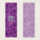 Infirmière diplômée ID Caducée sur camouflage rose (Devant & derrière)