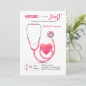 Infirmière diplômée Pink Invitation (Debout devant)