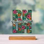 Infirmière diplômée RN Life Floral Vector Design_1 (Neutre)