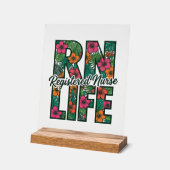 Infirmière diplômée RN Life Floral Vector Design_1 (Angle)