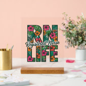 Infirmière diplômée RN Life Floral Vector Design_1 (Mariage)