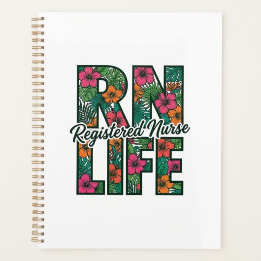 Infirmière diplômée RN Life Floral Vector Design_1 (Devant)