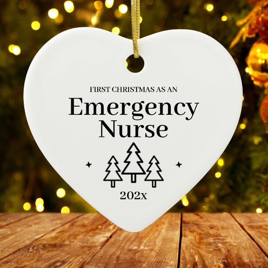 Infirmière d'urgence Premier ornement de Noël