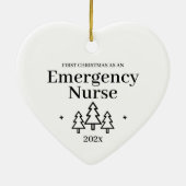 Infirmière d'urgence Premier ornement de Noël (Dos)