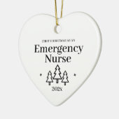 Infirmière d'urgence Premier ornement de Noël (Gauche)