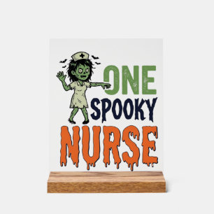 Infirmière effrayante Halloween Vintage Vector Des