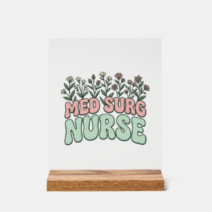 Infirmière en chirurgie florale vintage vector des