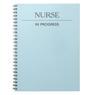 Infirmière en cours Carnet Pastel Blue personnalis