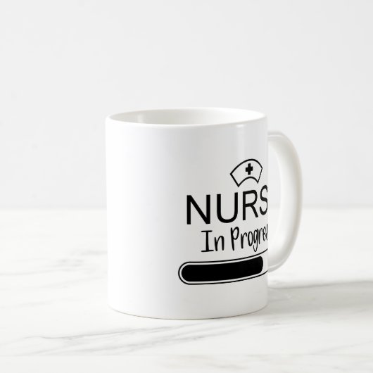 Infirmière en cours Mug café (Devant droit)