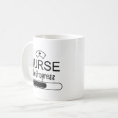 Infirmière en cours Mug café (Devant gauche)