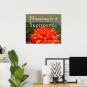 Infirmière est une superpuissance imprimer affiche (Bureau à domicile)