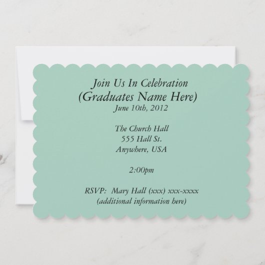 Infirmière et praticienne Invitations de diplômés  (Dos)