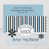 Infirmière et praticienne Invitations de diplômés  (Devant / Derrière)