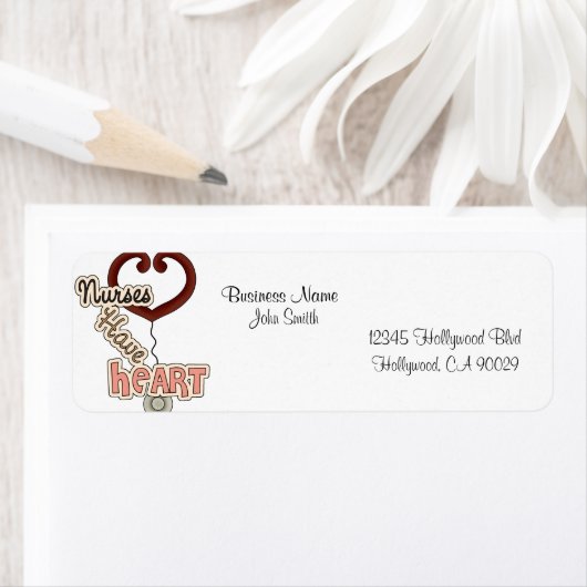 Infirmière Étiquette de adresse (En situation)