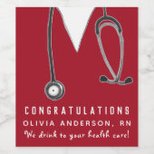 Infirmière Étiquette de la fête de graduation (Étiquettes simples)