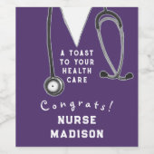 Infirmière Étiquette de la fête de graduation (Étiquettes simples)