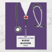 Infirmière Étiquette de vin (Étiquettes simples)