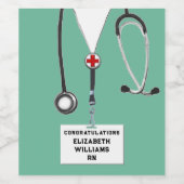 Infirmière Étiquette de vin (Étiquettes simples)