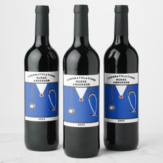Infirmière Étiquette de vin de l'école de soins in (Bouteilles)