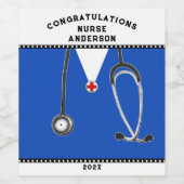 Infirmière Étiquette de vin de l'école de soins in (Étiquettes simples)