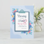 Infirmière Floral Merci Invitation (Debout devant)