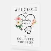 Infirmière Floral Stethoscope fête de graduation B (Angle)