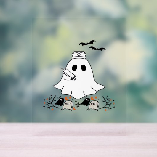 Infirmière Ghost mignonne Halloween Design T-shirt (Neutre)