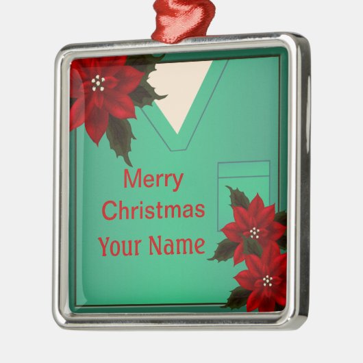 Infirmière Green Scrubs Noël Premium Ornement 5 (Gauche)