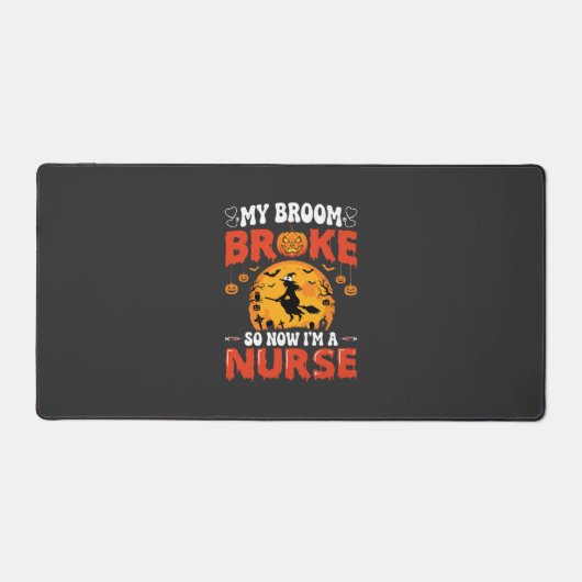 Infirmière Halloween Balai Cassé Sorcière Graphiqu (Recto)