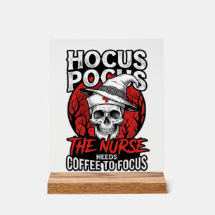 Infirmière Halloween Crâne Café Focus Vintage T-Sh