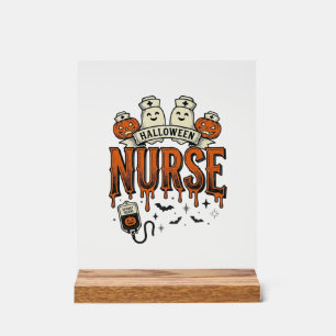 Infirmière Halloween Vintage Fantôme Citrouille De