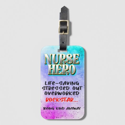 Infirmière Héros étiquette bagage (Devant Vertical)