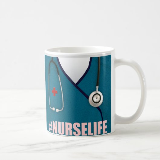 Infirmière, Infirmière, Médicale, Hôpital Café Mug (Droite)
