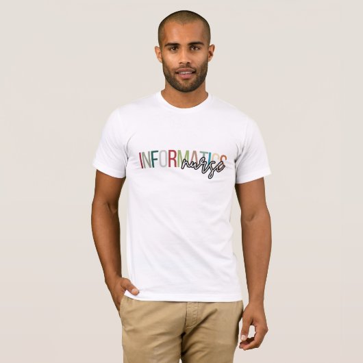 Infirmière informatique T-shirt (Devant entier)
