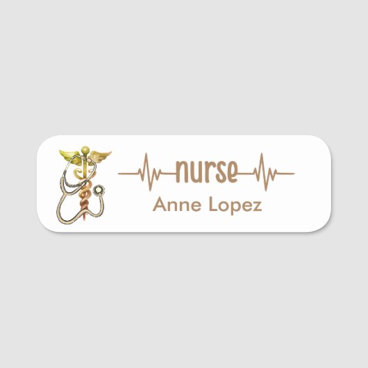 Infirmière inscrite Infirmière RN Badge Or Élégant (Devant)