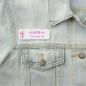 Infirmière inscrite Nom Badge Cute Rose Stethoscop (En situation)