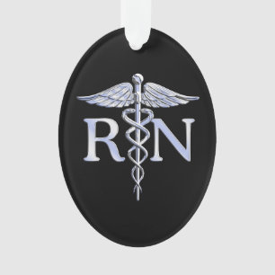 Infirmière inscrite RN Caduceus Snakes Style sur n