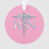 Infirmière inscrite RN Caduceus sur Décor rose cla (devant)