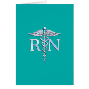 Infirmière inscrite RN Caduceus sur Turquoise