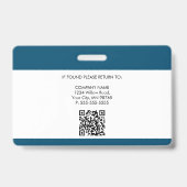 Infirmière inscrite RN Médicale Hospital ID Badge (Back)