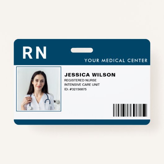 Infirmière inscrite RN Médicale Hospital ID Badge (Devant)