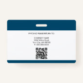 Infirmière inscrite RN Médicale Hospital ID Badge (Dos)