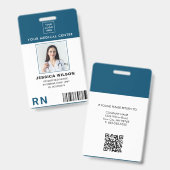 Infirmière inscrite RN Médicale ID Badge (Front & Back)