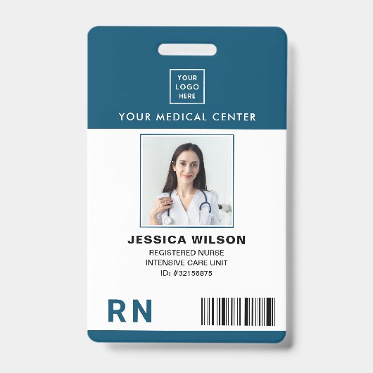 Infirmière inscrite RN Médicale ID Badge (Front)