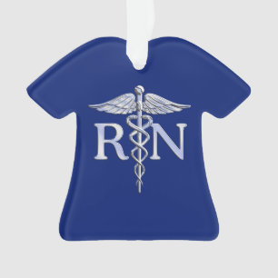 Infirmière inscrite RN Silver Caduceus sur Navy Bl